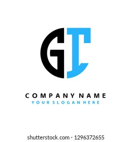 G I initial letter, modern logo design template vector