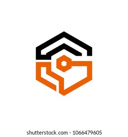 g initial logo design, geometric logo