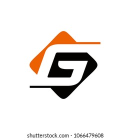 g initial logo design, geometric logo