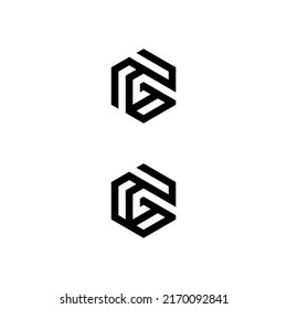 g initial logo design vector template