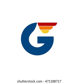 G Initial Logo And Gas Logo