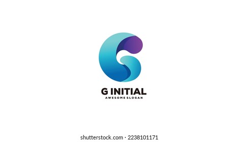 g initial logo gradient colorful