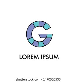 G initial logo letter for business and creative industry
