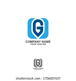 G carta inicial de logotipo para la empresa