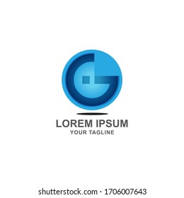 G carta inicial de logotipo para la empresa
