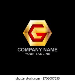 G carta inicial de logotipo para la empresa