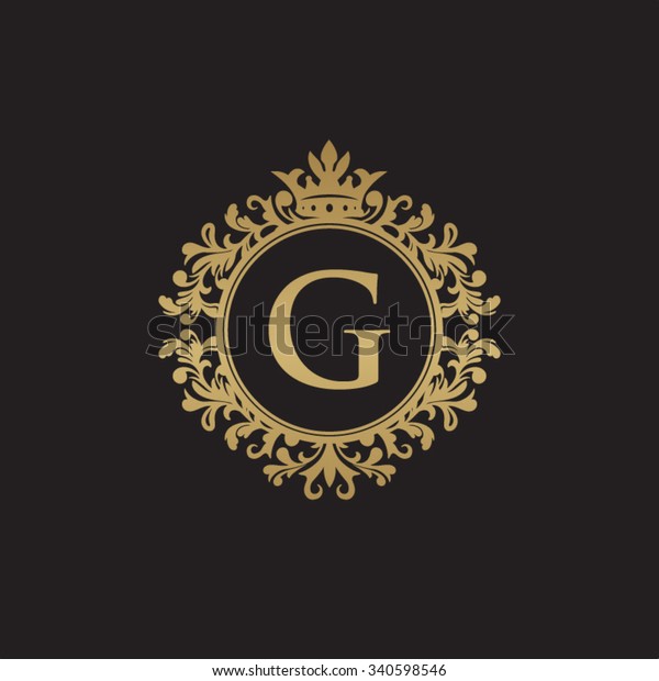 G Initial Logo Luxury Ornament Crown Stock Vector (Royalty Free) 340598546