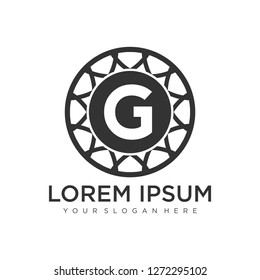  G initial logo template vector