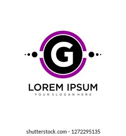  G initial logo template vector