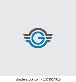 g initial logo vector