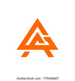 A G Initial logo vector design