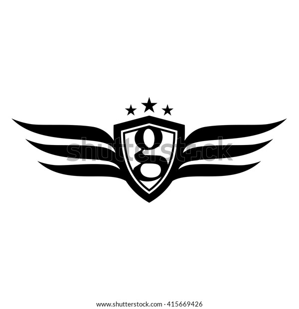 G Initial Shield Wing Logo Stock Vector (Royalty Free) 415669426