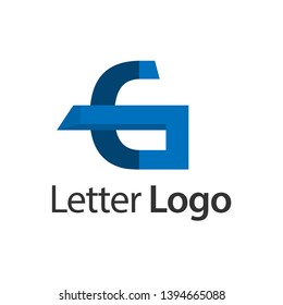 G Initial stock logo template., modern paper font.
