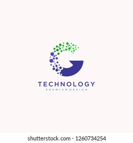 G initial Technology Logo designs template - Vector