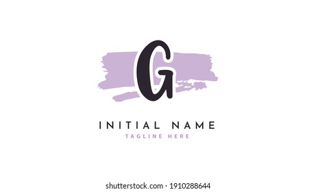 G Initials, handwriting logo vector