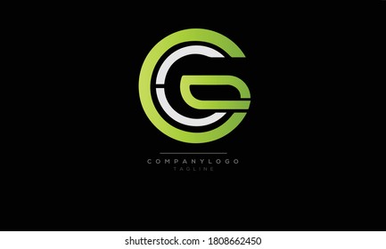 G initials monogram letter text alphabet logo design