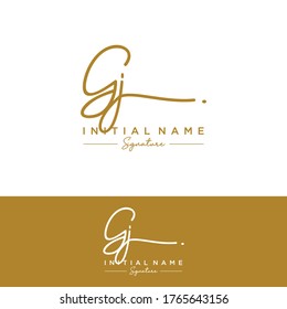 G J GJ Initial letter handwriting and signature logo.