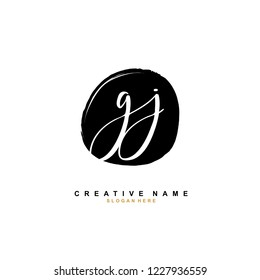 G J GJ Initial logo template vector