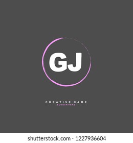 G J GJ Initial logo template vector