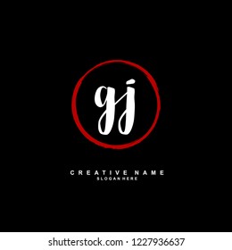 G J GJ Initial logo template vector