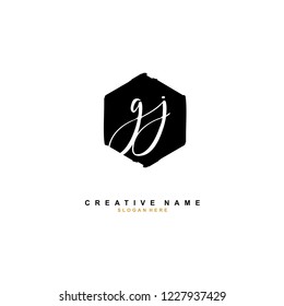 G J GJ Initial logo template vector