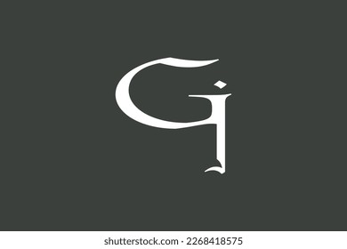 g j) Letztere Marke, letztere Marke Logo, Logo-Design