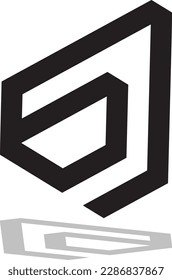 G and J logo design vector template
