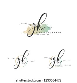 G K GK Initial logo template vector