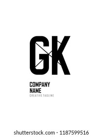 G K Initial abstract logo vector template