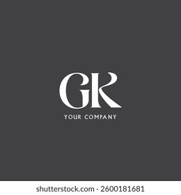 G K letters Joint logo icon vector template.