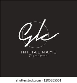 G K Signature initial logo template vector