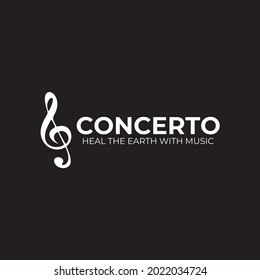 G key music notes logo design vector template