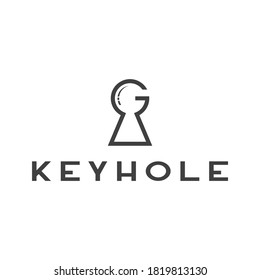 G Keyhole Logo Design Vector