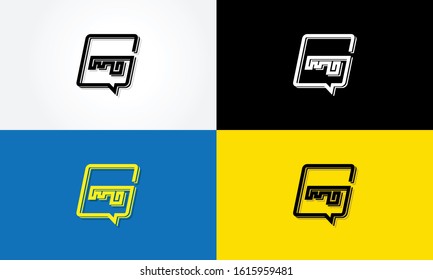 G Keywords, combination of alphabet G, key and balloon text shape. Fit for SEO marketing agency logo, community shirt design, etc.  