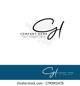 G L GL Escritura a mano inicial y logotipo de firma. Logo inicial del vector de belleza .Moda, boutique, floral y botánica