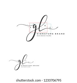 G L GL Initial logo template vector