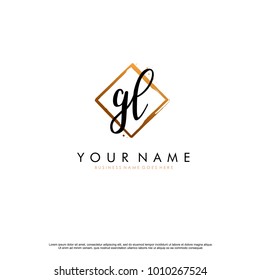 G L Initial abstract logo template vector