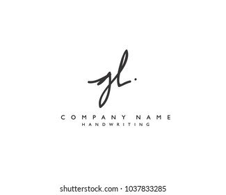 G L Initial handwriting logo