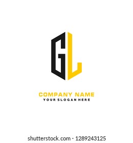 G L initial letter, modern logo design template vector 