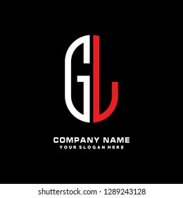 G L initial letter, modern logo design template vector 