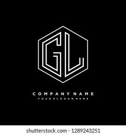 G L initial letter, modern logo design template vector 