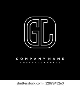 G L initial letter, modern logo design template vector 