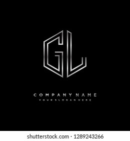 G L initial letter, modern logo design template vector 