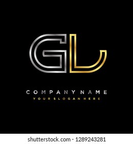 G L initial letter, modern logo design template vector 