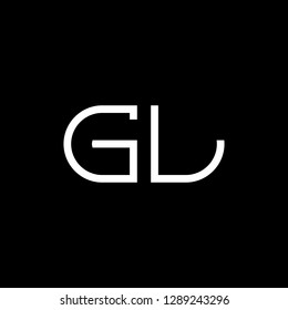 G L initial letter, modern logo design template vector 