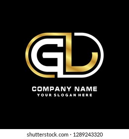 G L initial letter, modern logo design template vector 