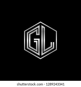 G L initial letter, modern logo design template vector 