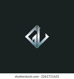 G L initial letter, modern logo design template vector