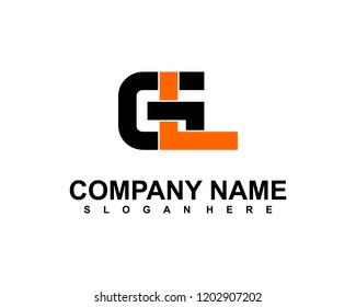 G L Initial logo template vector