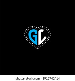 G L letter logo abstract design on black color background. gl monogram